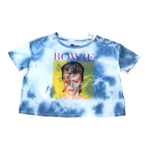 DAVID BOWIE ALADDIN SANE CROP TOP SIZE MEDIUM